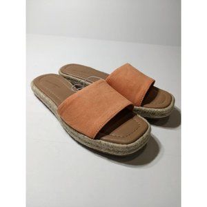 Universal Thread Maren Square Toe Espadrille Slide Sandals Orange 9.5